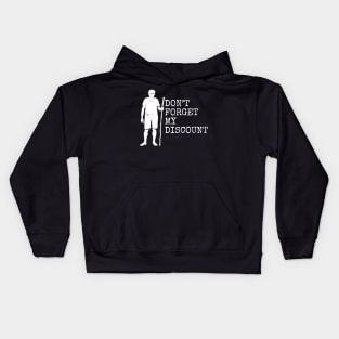 Don't forget my discount, funny old man Kids Hoodie